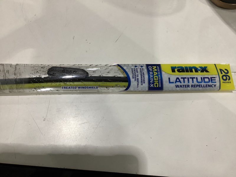 Condition photo showing New/Like New for rain-x 5079281-2 repellency water repellent wiper blades, 26" windshield wiper, all weather streak-free for enhanced visibility w/water repellency formula 26" latitude repellency