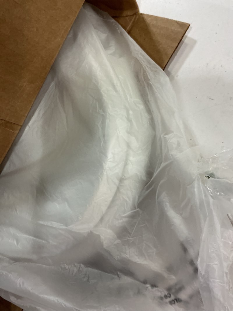 Condition photo showing Good Condition for Mayfair Bennett Toilet Seat with Brushed Nickel Hinges, Slow Close Wood Seat, Secure Metal Hinges, Easy Install, Elongated, White Elongated Brushed Nickel
