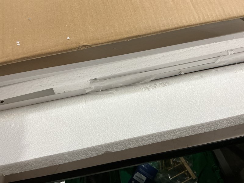 Condition photo showing As Is for Shoe Cabinet, Shoe Storage Cabinet for Entryway with 2 Flip Drawers, Narrow Farmhouse Shoe Organizer Cabinet, Slim Shoe Rack Cabinet, White White Width - 23.6 inches