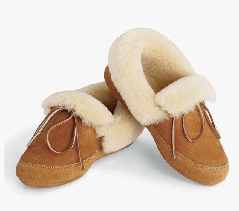 the androscoggin sheepskin slippers size med