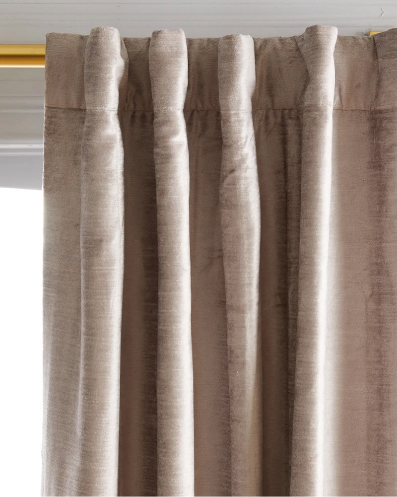 luster velvet room darkening curtain - single 1 panel silver size: 48x84 quinse
