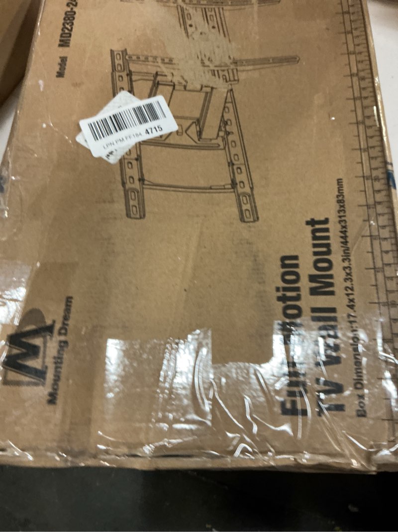 Condition photo showing Good Condition for Mounting Dream TV Wall Mount for Most 32-65 Inch TV, Full Motion TV Mount with Dual Arms, Wall Mount Bracket with Swivel and Tilt, Fits 16", 18", 24" Studs, Max VESA 400x400mm, 99 LBS, MD2380-24K 26-55" TV Mount