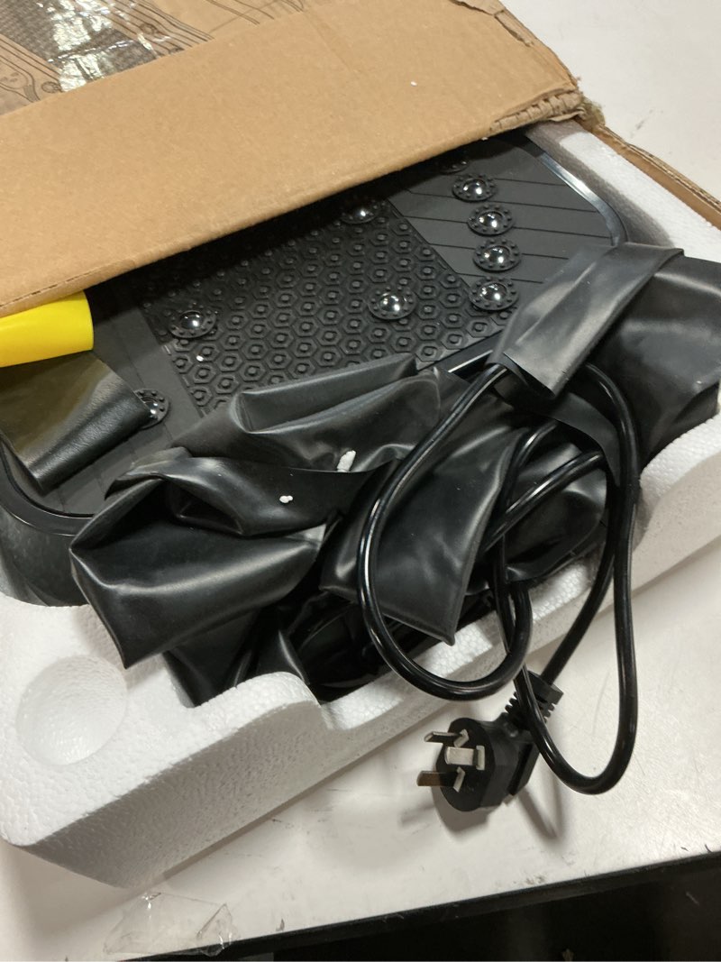 Condition photo showing As Is for Shake Plate, Vibration Plate Exercise Machine for Lymphatic Drainage, 400 Lbs Capacity Whole Body Vibrating Plate Workout with Fitness Resistance Bands, Max Vibrating Frequency 250/Min for Weight Loss