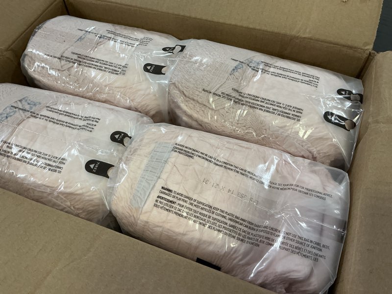 Condition photo showing New/Like New for Depend Night Defense Adult Diapers, Incontinence & Postpartum Bladder Leak Underwear for Women, Disposable, Overnight, Medium, Blush, 60 Count (4 Packs of 15), Packaging May Vary Medium 60