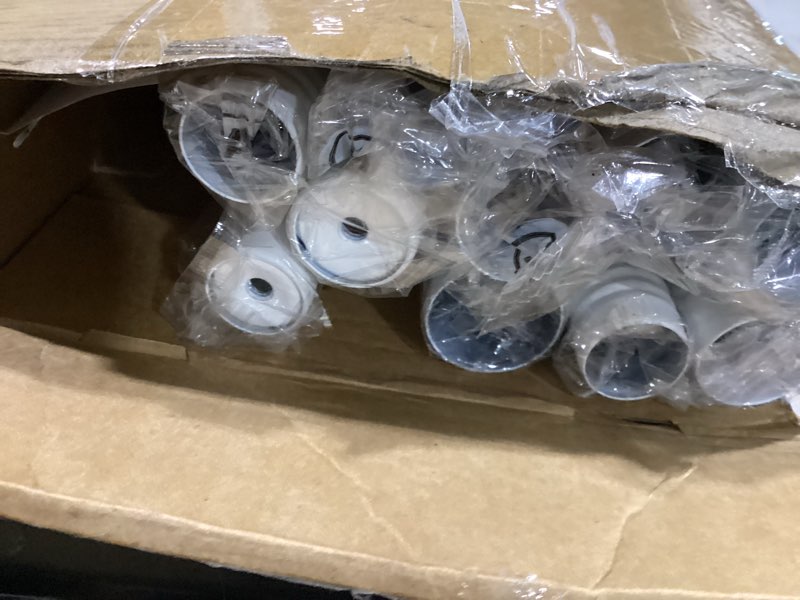 Condition photo showing As Is for 1” diameter curtain rods itself is 30 to 144 inch 1 pack fit 30-142 inch, 66 to 120 inch window with heavy duty adjustable rod matte white splicing metal extra long curtain rod for windows white 30-144"/1 pack