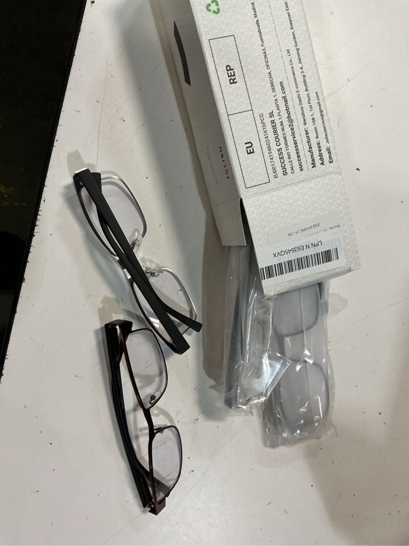 Condition photo showing Good Condition for jolisu 5pcs reading glasses men - blue light blocking computer metal thin frame readers for mens/women?1.50? color e 1.5 x