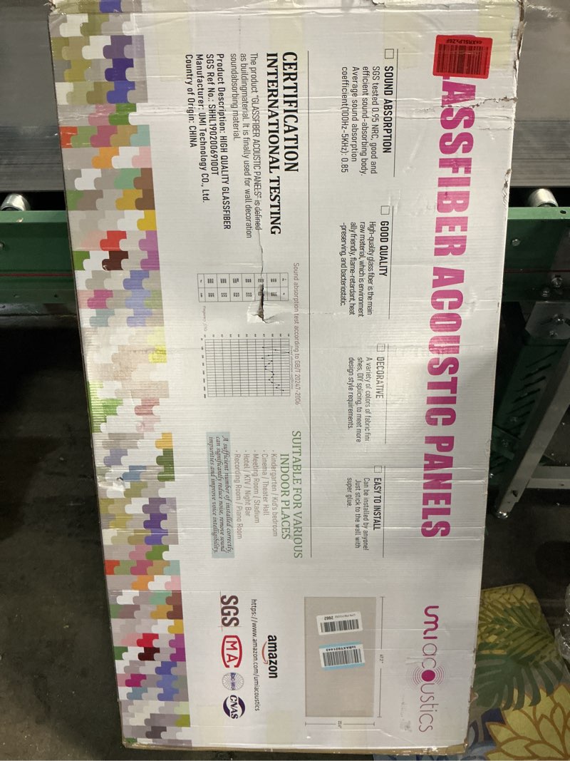 Condition photo showing Good Condition for UMIACOUSTICS 2 PCS Acoustic Panel, 47.2" x 23.6" x 2" Fiberglass Sound Proof Wall Panels, Sound Absorbing Panels for Studios, Office, Home Theater. Linen 47.2" x 23.6"-2pcs Linen