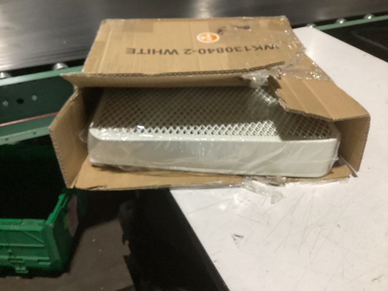 Condition photo showing Good Condition for Amazon Basics 3-Tier Rolling Utility Cart, Storage Organizer, Lockable Wheels, Multifunctional Storage, Portable Mobile Shelving Unit, White