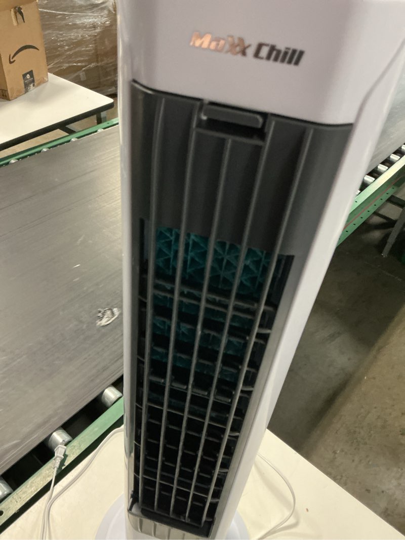 Condition photo showing As Is for maxx chill 3-cfm 3 -speed portable evaporative cooler for 100-sq ft