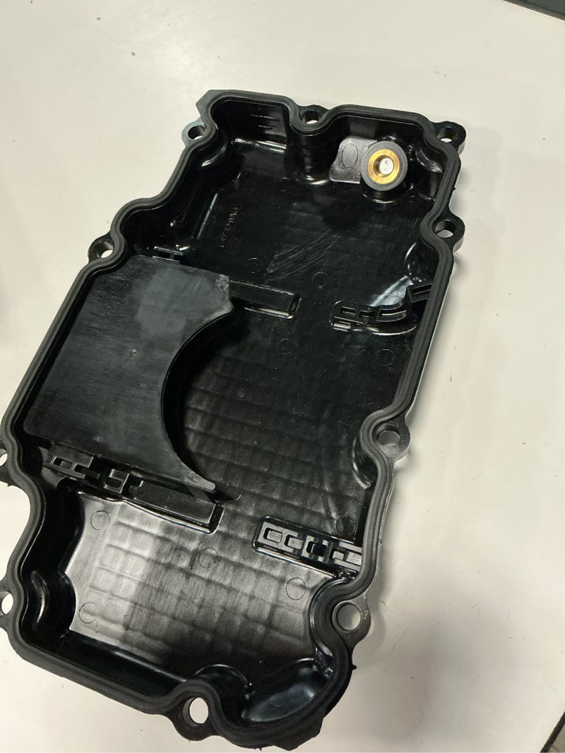 Condition photo showing Good Condition for engine oil pan for infiniti q50 2016 2017 2018 2019 2020 2021 2022 q60 2017 2018 2019 2020 2021 2022 3.0l v6 replaces 11110-5ca2a 111105ca2a 11110-5ca1a 111105ca1a