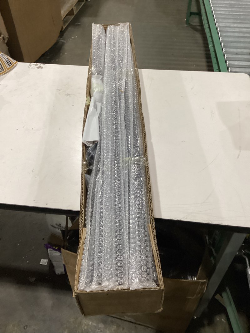 Condition photo showing New/Like New for 16-Pack Wrought Iron Balusters for Staircase, Hollow Single Basket with Double Twist 1/2" Square Metal Balusters with 32 Iron Baluster Swivel Shoes 16 pack Baluster