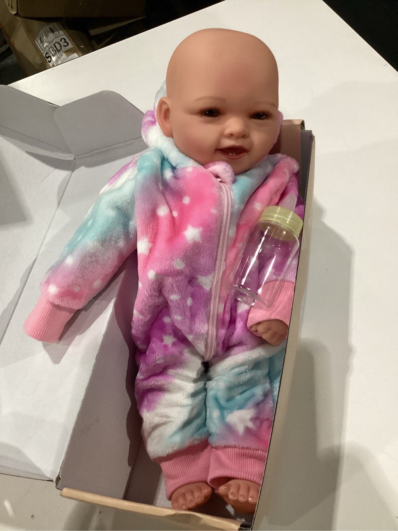 Condition photo showing New/Like New for babeside baby dolls, 17inch large realistic cute soft body baby doll real life baby dolls with accessories for 3+ year old girls gifts, pretend play, collection a pink