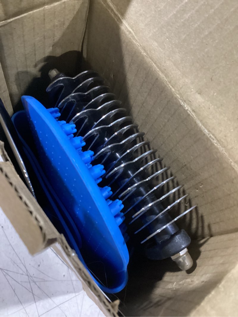 Condition photo showing Good Condition for double-sided pet grooming rake - 4-in-1 professional pet grooming kit deshedding dematting tool for dogs cats extra-wide grooming brush & deshedder comb for long & short haired pets (blue kit 4pcs)