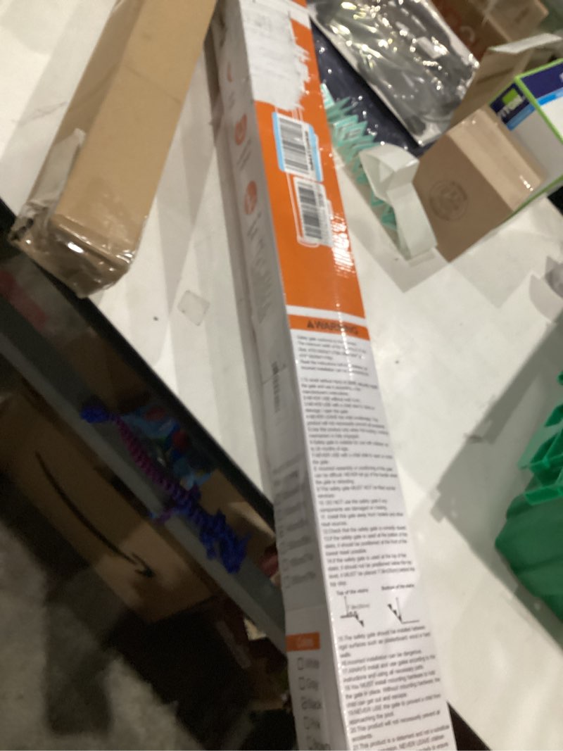 Condition photo showing New/Like New for Retractable Baby Gates, Mesh Dog Gate for Doorways, 33.6" Tall, Expands to 55" Wide,Pet Safety Essential Fit for Baseboards, Wide Toddlers Gates for Hallways, Indoor & Outdoor,Black 55" Wide Black