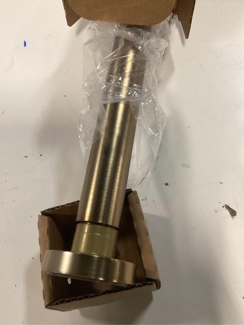 Condition photo showing Good Condition for ivilon shower tension curtain rod - adjustable spring tension rod for shower curtains, bathroom, or windows, easy to install, no drilling required, rustproof, adjustable 36 to 54 inch warm gold 36" to 54" warm gold