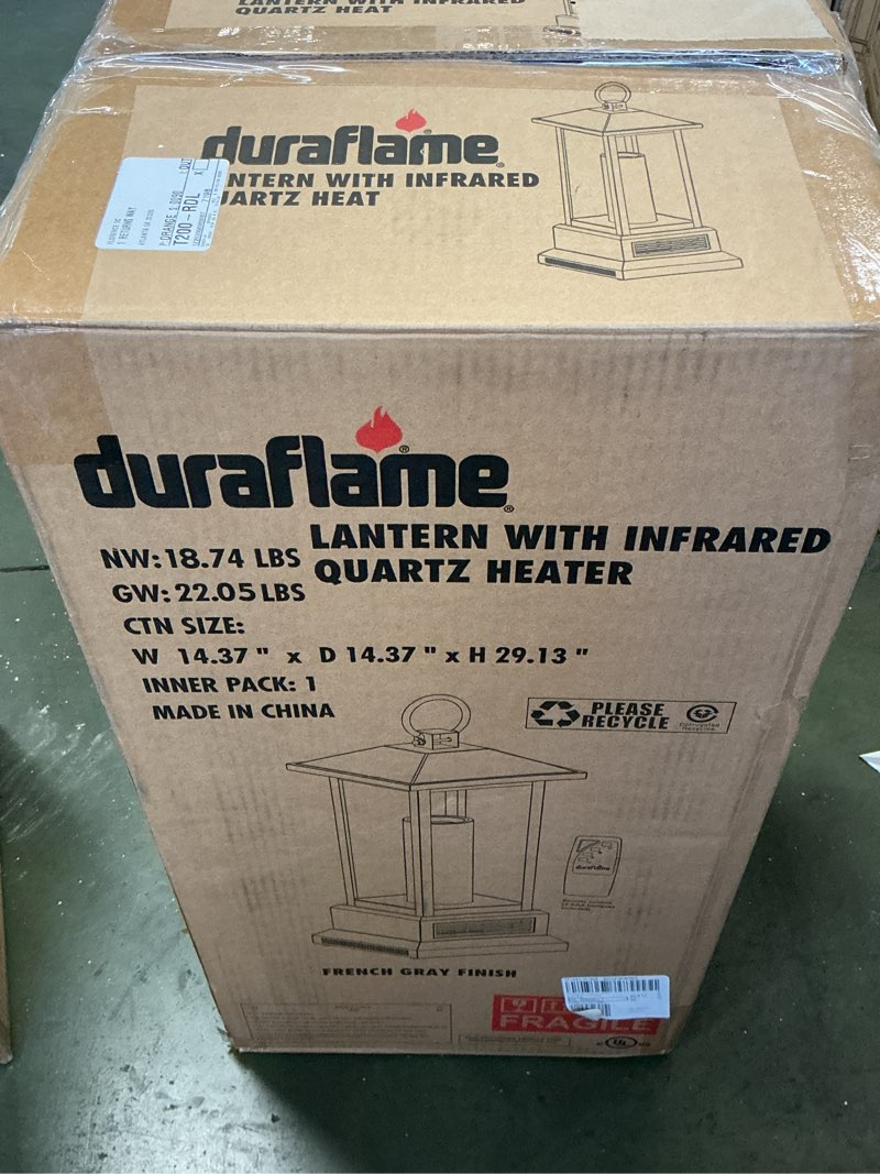 Condition photo showing New/Like New for 29” duraflame® Infrared Quartz Electric Lantern Heater
