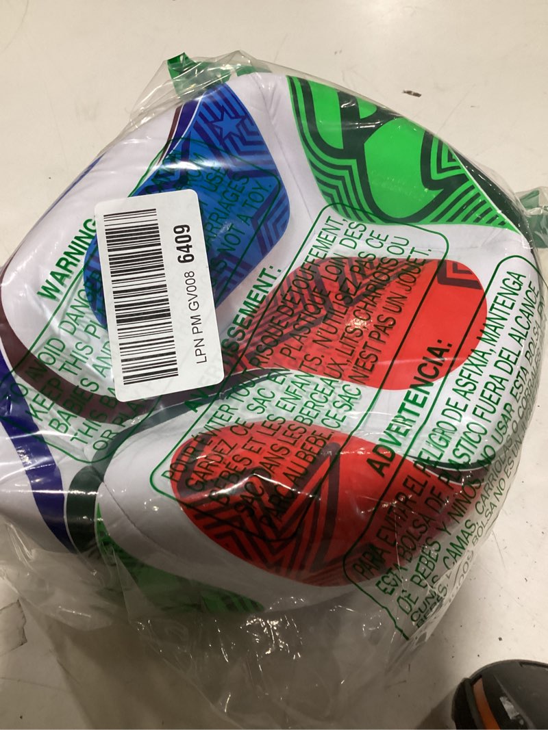 Condition photo showing As Is for adidas fifa world cup 26™ trionda soccer ball white/team royal blue/solar blue/power red training 5