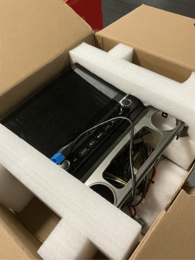 Condition photo showing As Is for android car stereo radio upgrade with gps navi wifi apple carplay android auto 4+64g 10.1" touch scr