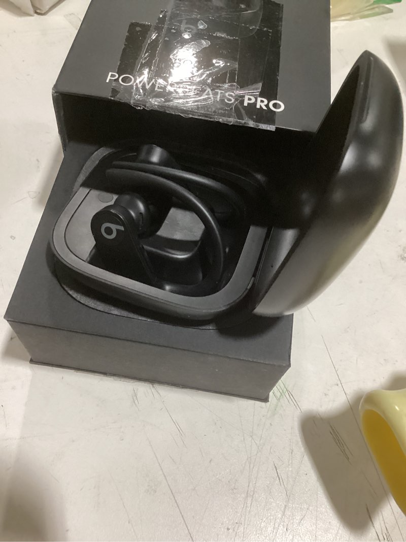 Condition photo showing Good Condition for beats powerbeats pro wireless earbuds - apple h1 headphone chip, class 1 bluetooth headphones, 9 hours of listening time, sweat resistant, built-in microphone - black black powerbeats pro powerbeats pro