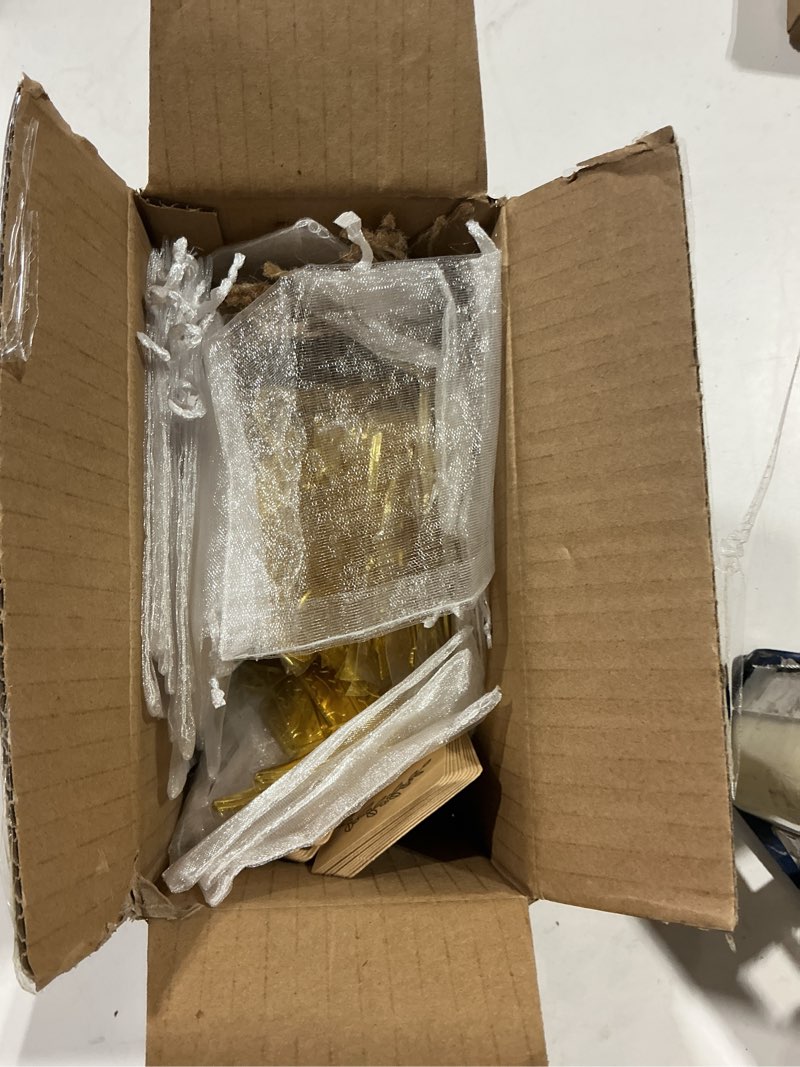 Condition photo showing Good Condition for 91 pcs cowboy boot bottle opener set, gold western wedding party favors with thank you tags, organza bags & jute rope for guest gifts, themed events and celebrations