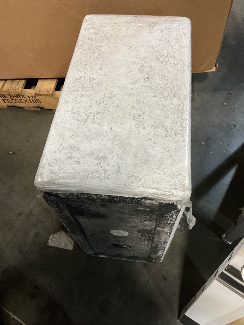 Condition photo showing As Is for origin 21 rectangle 8-in w extra large white mixed/composite contemporary/modern indoor/outdoor deck box planter