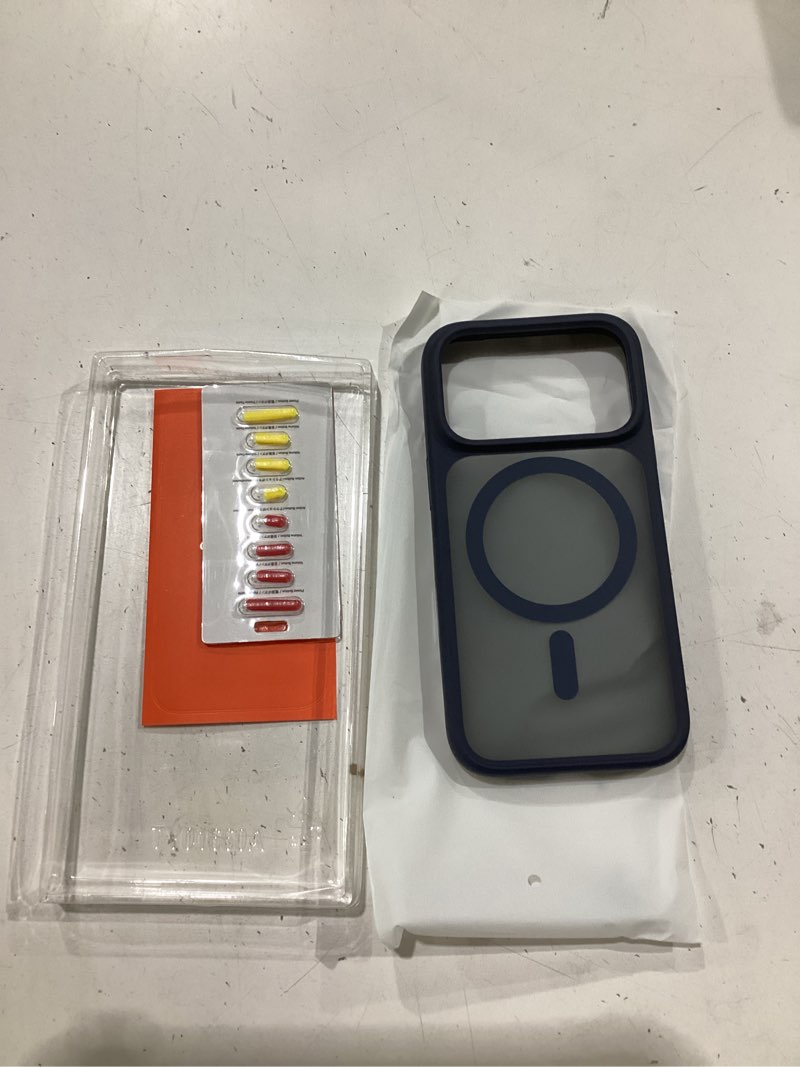 Condition photo showing New/Like New for torras magnetic shockproof for iphone 17 pro case, camera control, fit for magsafe, military-grade protection, translucent slim case for iphone 17 pro phone case anti-fingerprint, deep blue iphone 17 pro blue