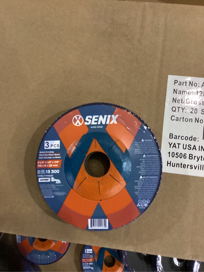 4-1/2in grinding disc, 3pk