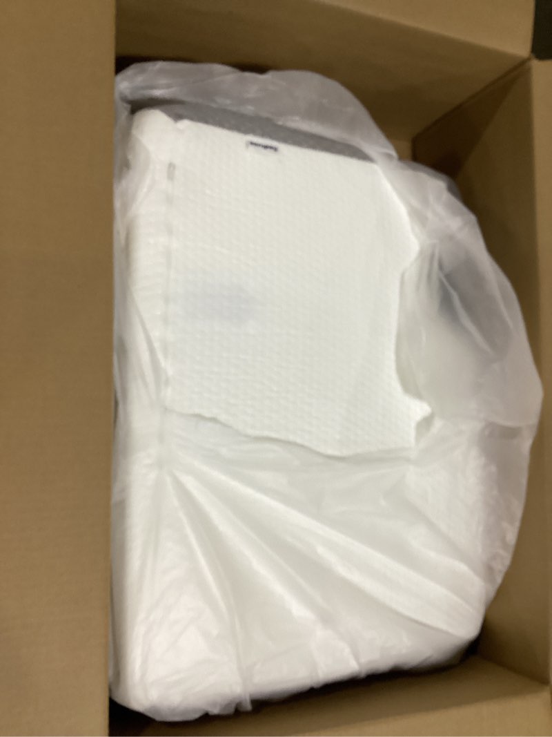 Condition photo showing Good Condition for Bedluxe Wedge Pillow, 10 inch Bed Wedge Pillow for Headboard, Pillow Wedge for Acid Reflux Relief, Sleeping, Back Pain Relief, Snoring, Triangle Pillow Wedge - Cooling Memory Foam Top, White/Grey 24*24*10 Inch White Grey