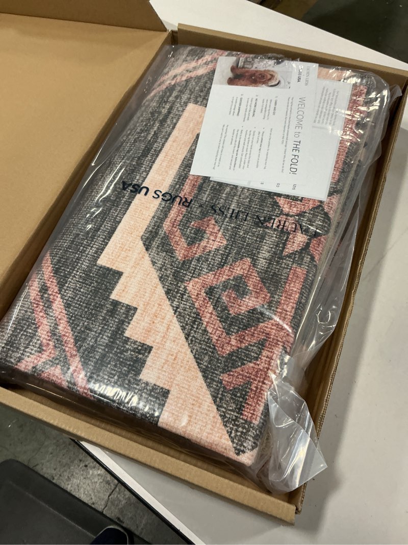 Rugs USA Sagebrush Geometric Machine Washable Area Rug, 5x8, Blush