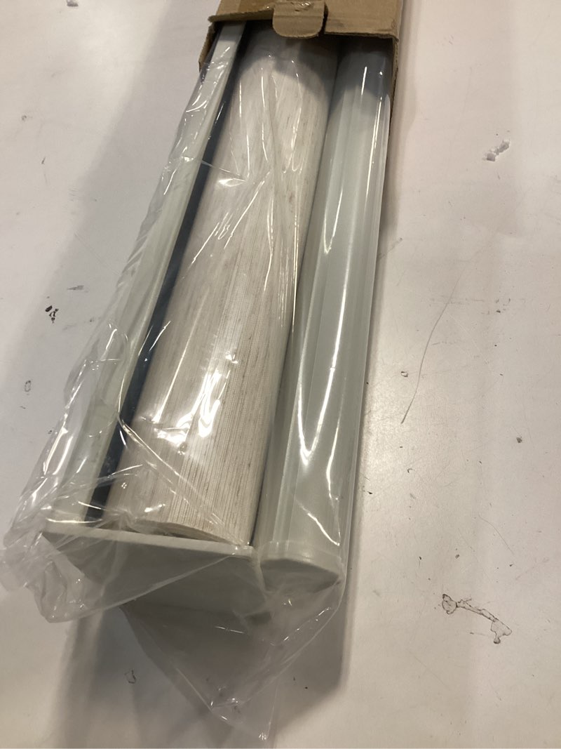 Condition photo showing Good Condition for Joydeco Linen Zebra Blinds for Windows, Cordless Privacy Light Filtering Dual Layer Window Shades, Free-Stop Roller Blinds for Home, 24” W x 64” H Linen 24"W x 64"H