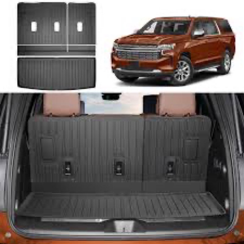 HUYINPJ Cargo Mat Backseat Mat Compatible with 2022-2025 Chevrolet Tahoe/GMC Yukon Cargo Liner Rear 