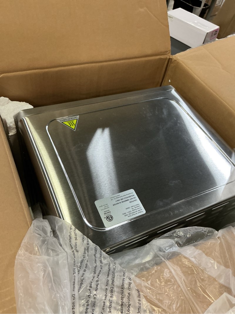 Condition photo showing Good Condition for olixis air fryer toaster oven combo, 16.9qt oven countertop 5 functions in 1, 4 accessories included, stainless, up to 450°f silver 16.9qt