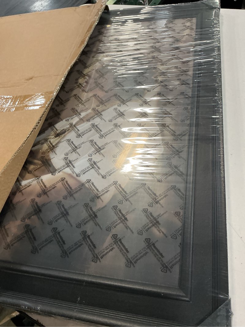 Condition photo showing Good Condition for 18x24 poster frame black, 2-inch wide border frame for wall decor | hd plexiglass & black backboard, thick 18x24 frame for photos, prints, artwork, horizontal or vertical wall hanging black 18x24