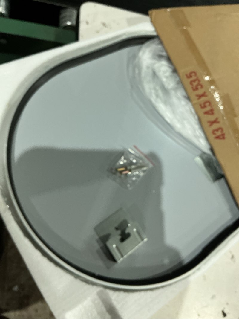 Condition photo showing Good Condition for jjuuyou oval bathroom mirror with metal frame hanging oval mirrors for wall 16"x20" small vanity mirrors for living room entryway bedroom more silver 20"l x 16"w silver