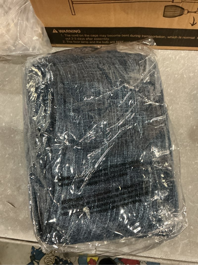 Condition photo showing Good Condition for jinchan burlap look curtains 84 inches long textured curtain for living room light filtering farmhouse drapes rod pocket window curtain drape for bedroom 2 panels blue curtains 50"w x 84"l (pack of 2) *blue