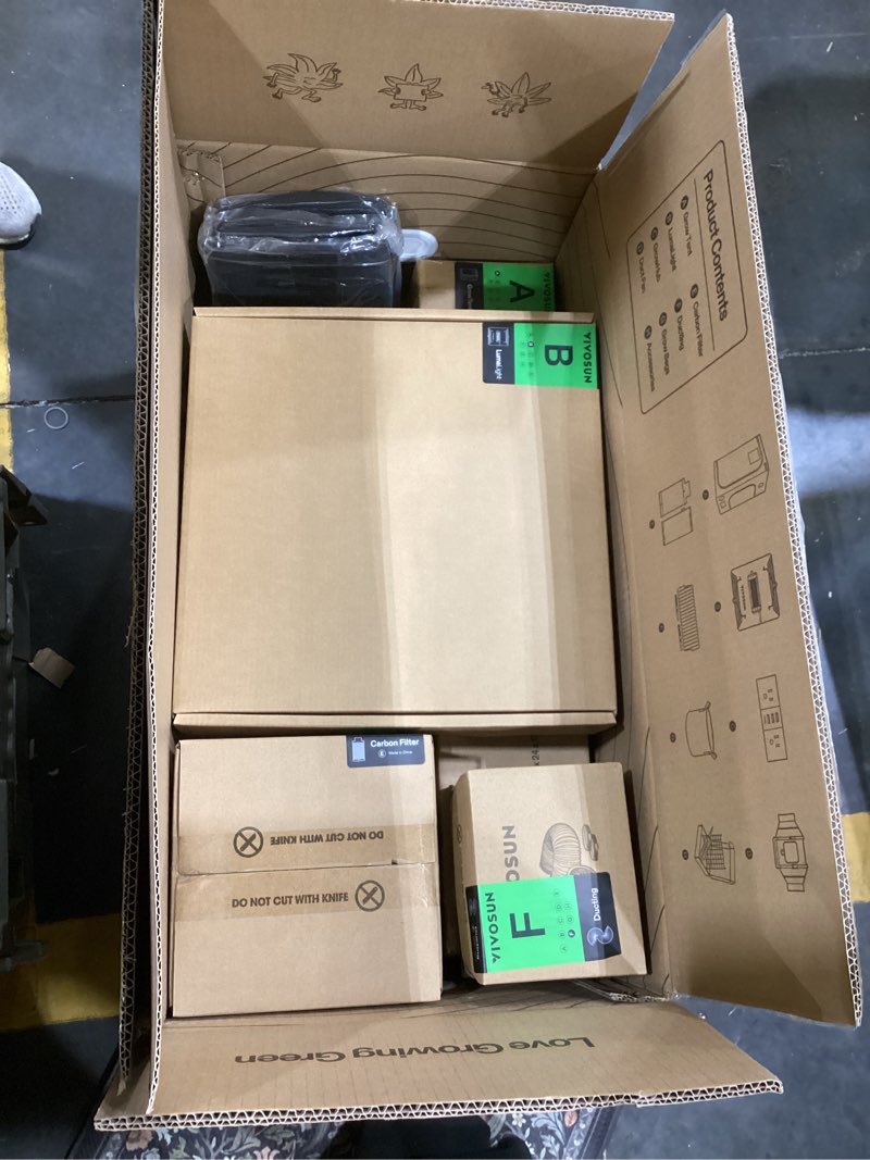 Condition photo showing Good Condition for vivosun grow tent kit, 2 × 2ft 1-plant system, wifi-controlled grow system with full spectrum led grow light, automatic ventilation, growhub outlet a22 with temperature and humidity sensor 24"x24"x48"