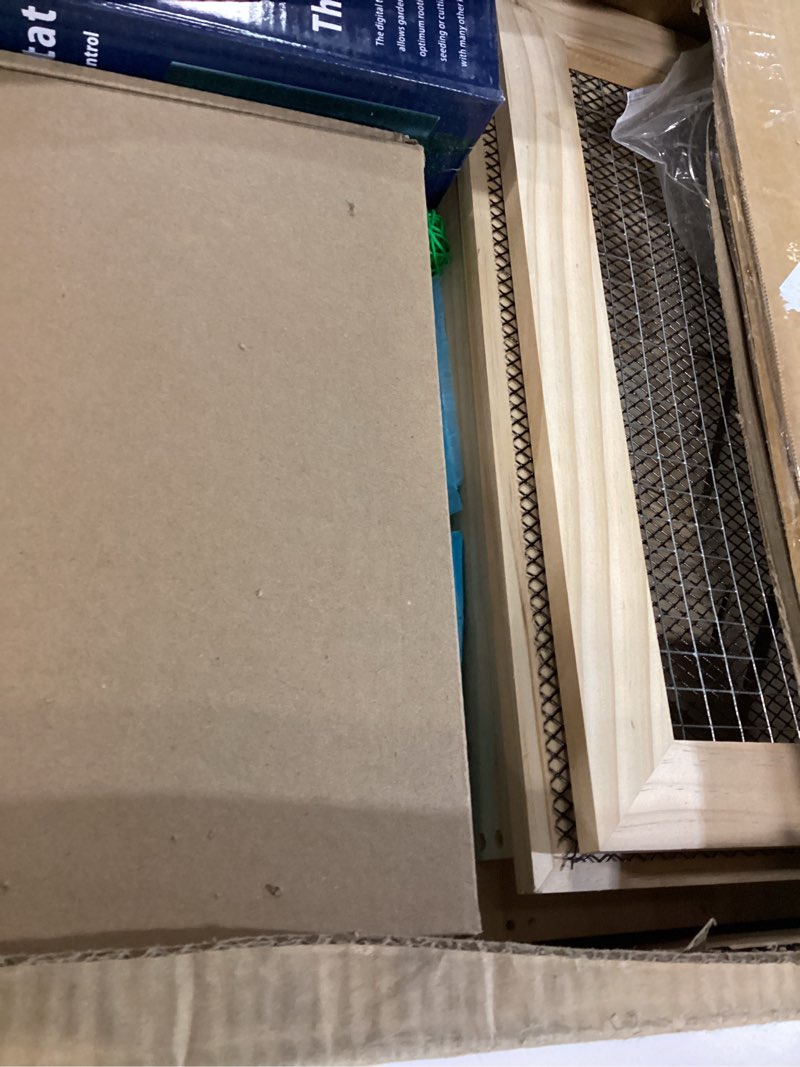 Condition photo showing As Is for Large Bird Cage with Heater and Thermosta, Bird House Incubator, Bird Nesting Box, Birdcage Accessories, Wooden Birdhouse kit for Parrot Parakeet Cockatiel Lovebirds Budgie Finch Parrotlets Canary