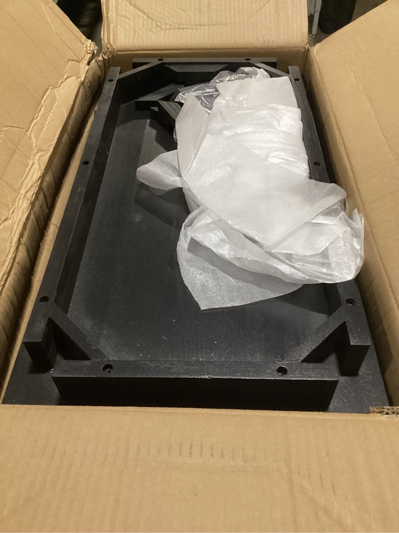 Condition photo showing Good Condition for 10-20 Gallon Solid Wood Fish Tank Stand Heavy Duty Aquarium Terrarium Stand for Home Office Fish Tank Shelf Table, Black, 25.5 x 14 x 24.4 Inch