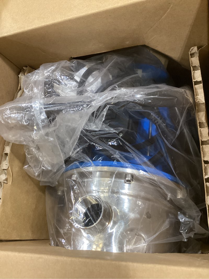 Condition photo showing As Is for foting 1.6hp portable shallow well pump, 1600gph 115v garden pump jet pumps, stainless steel water transfer draining irrigation pumps, water booster jet pump for home garden lawn farm, blue
