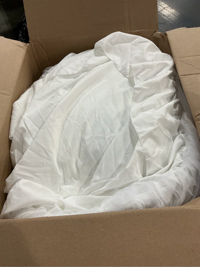 Condition photo showing Good Condition for Large Bed Canopy with Star Lights, Double Layer Canopy for Bed, Princess Play Tent for Girls Room, Breathable Canopy Bed Curtain for Children Reading Nook, Machine Washable Canopy, 40''x106'', White 40"W x 106"L (Pack of 1) Soft White