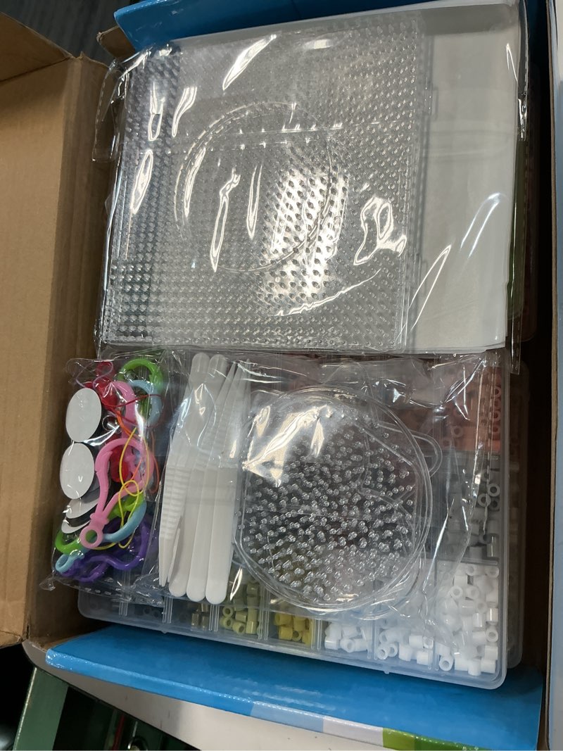 Condition photo showing New/Like New for zefy fuse beads kit 92 colors 19200 pcs melting beads 5mm, including 124 patterns, 6 pegboards, ironing paper, tweezers & hooks, home school arts and crafts for kids, toys gifts for girls and boys