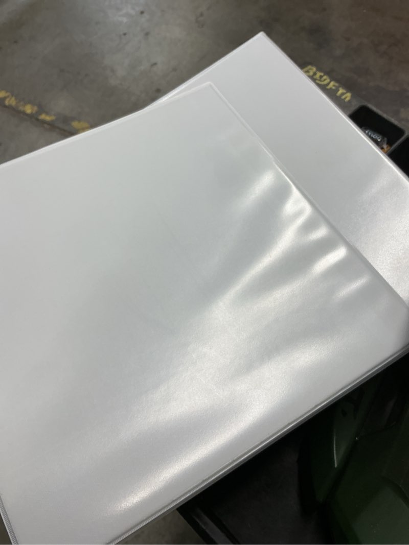 set of 2 heavy duty view binders (1 d ring, 1 o ring)