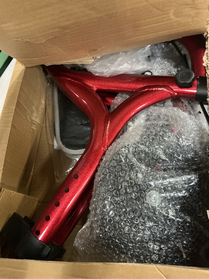 Condition photo showing Good Condition for Planetwalk Premium 3 Wheel Rollator Walker for Seniors - Ultra Lightweight Foldable Walker for Elderly, Aluminum Three Wheel Mobility Aid, Brilliant Red