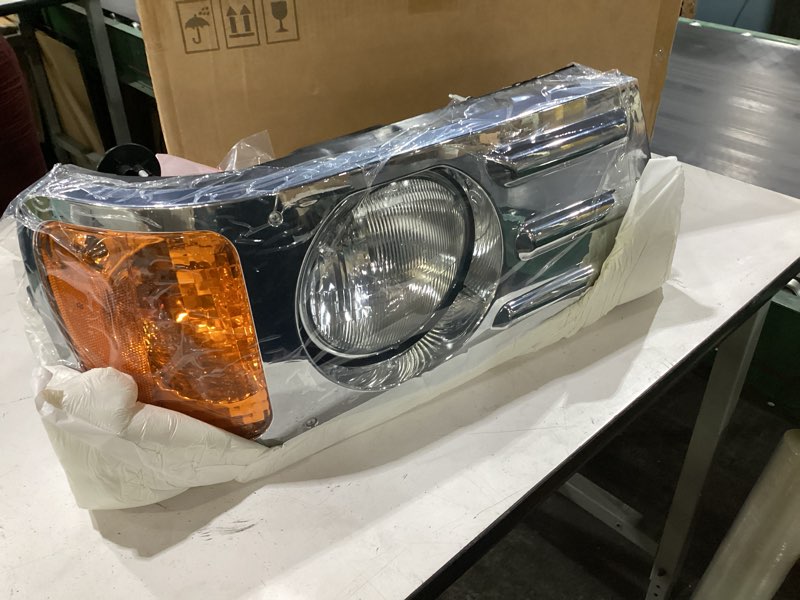 Condition photo showing New/Like New for **similar to stock photo**headlights assembly fit for mack cv replacement right passenger side headlamp chrome chrome right
