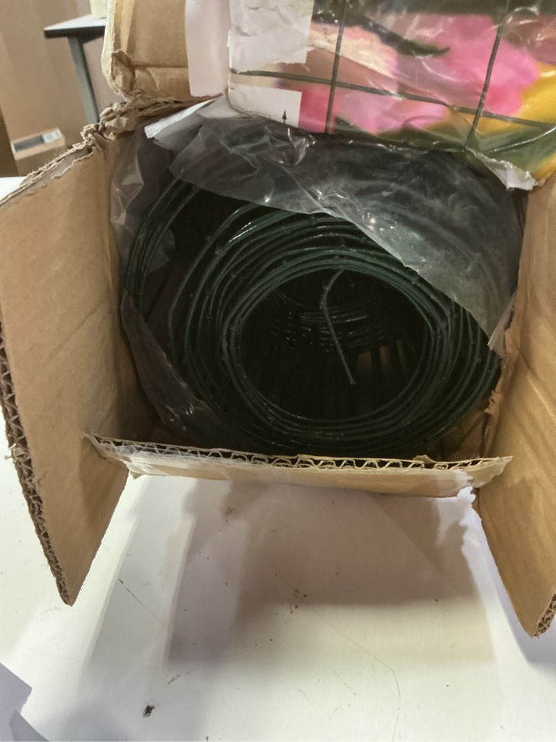 Condition photo showing Good Condition for green pvc coated welded wire fence 36 inch x 25 foot, 2 inch x 3 inch 16ga, garden border fencing roll vinyl coating metal wire mesh for yard vegetable plant protection poultry netting 2''x3'' 16ga 36''x25' green