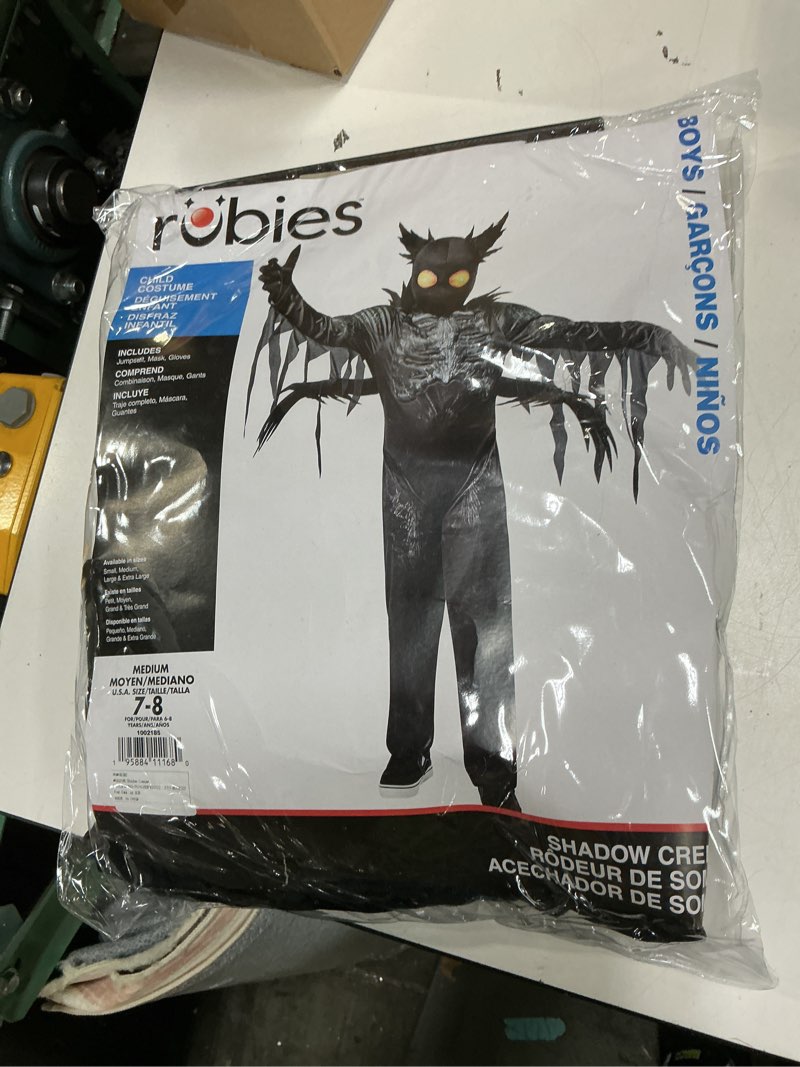 Condition photo showing New/Like New for rubies shadow creeper costume for kids medium