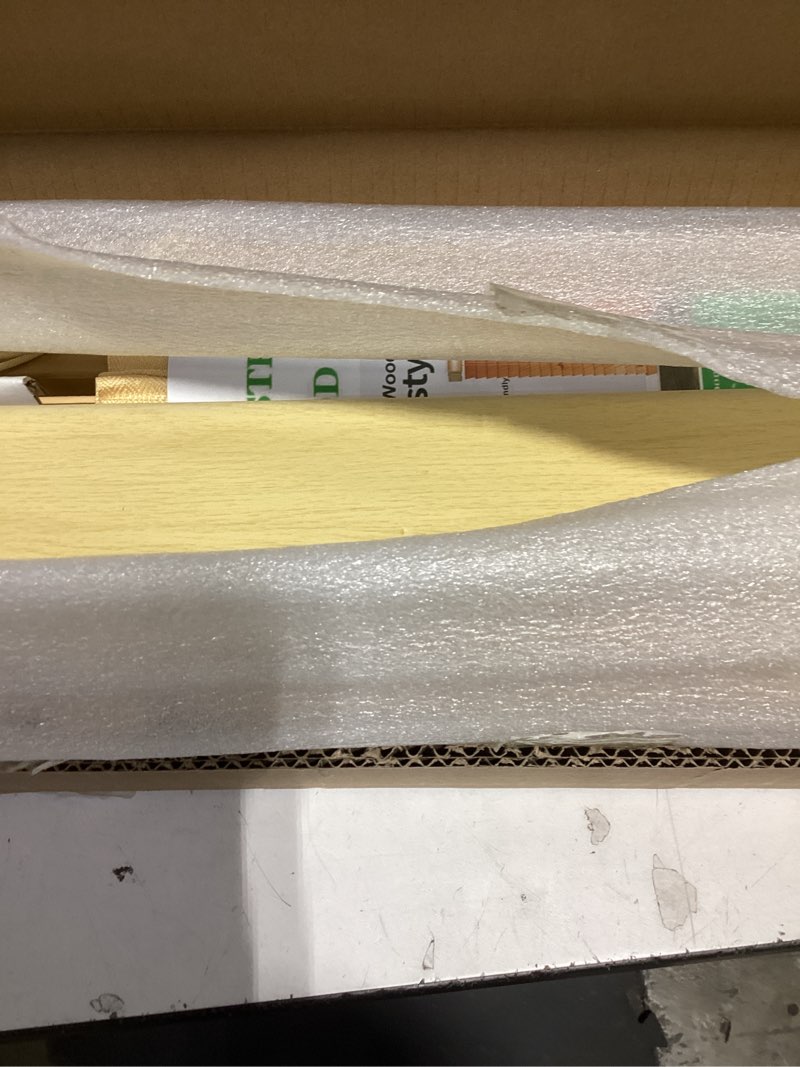 Condition photo showing Good Condition for 2" Slats Wood Blinds for Indoor Windows: Solid Wooden Blackout Blinds & Shades,Black Out Privacy Horizontal Blinds for Home Bedroom Bathroom Living Room Windows and Doors 22.5" WX48 H Beige Beige 22.5"W x 48"H