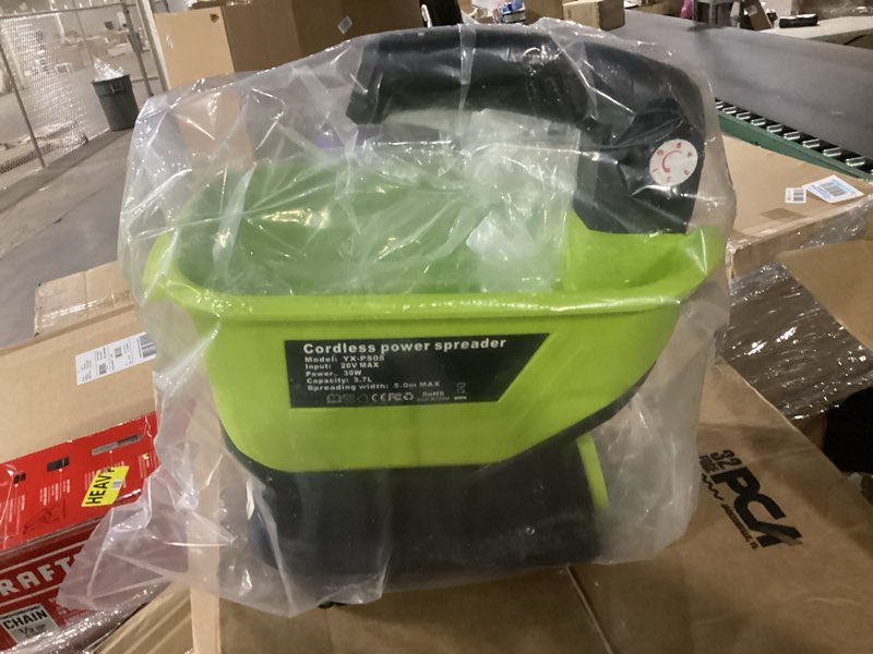 Condition photo showing New/Like New for Adisipsoarin Salt Spreader for Ryobi 18v Battery,Handheld Fertilizer Spreader for Lawns,Available Year-Round,Grass Seeds,Fertilizer,Rock Salt and Ice Melt(Battery Not Included)
