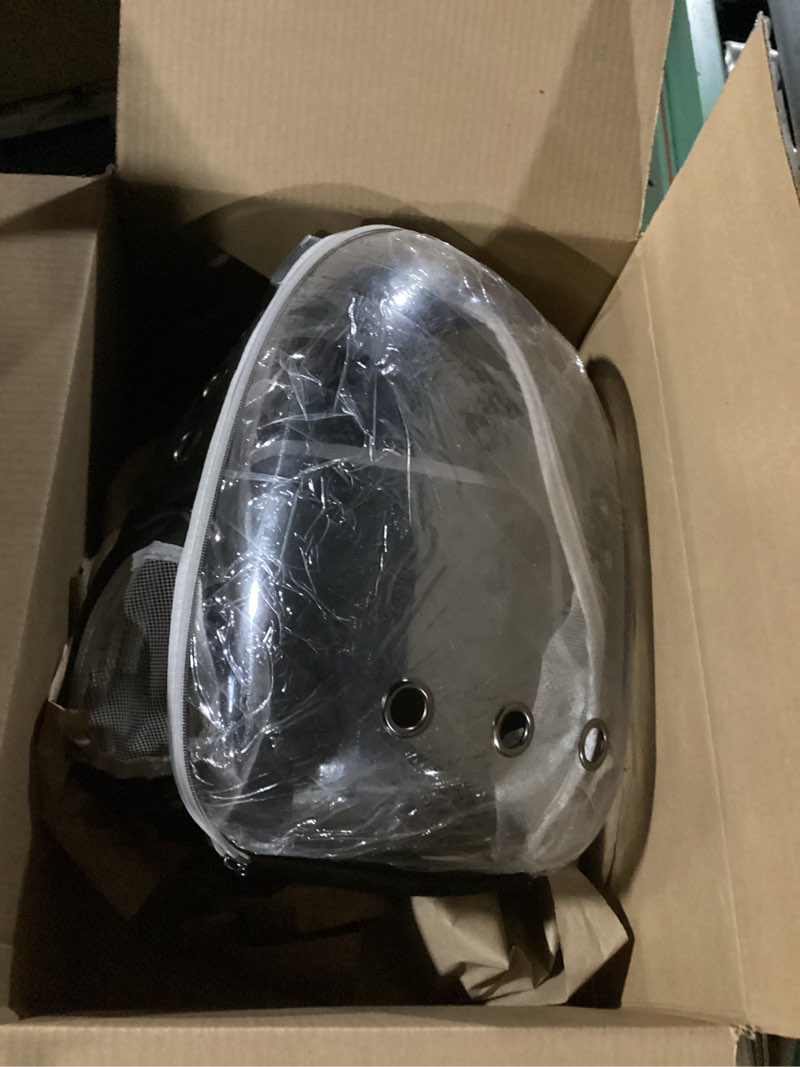 Condition photo showing As Is for Cat Backpack Carrier Back Expandable Bubble Pet Carrier Backpack for Large Cat, Kitten and Dog, Designed for Hiking, Travelling and Outdoor Use (Back Expandable-Black)