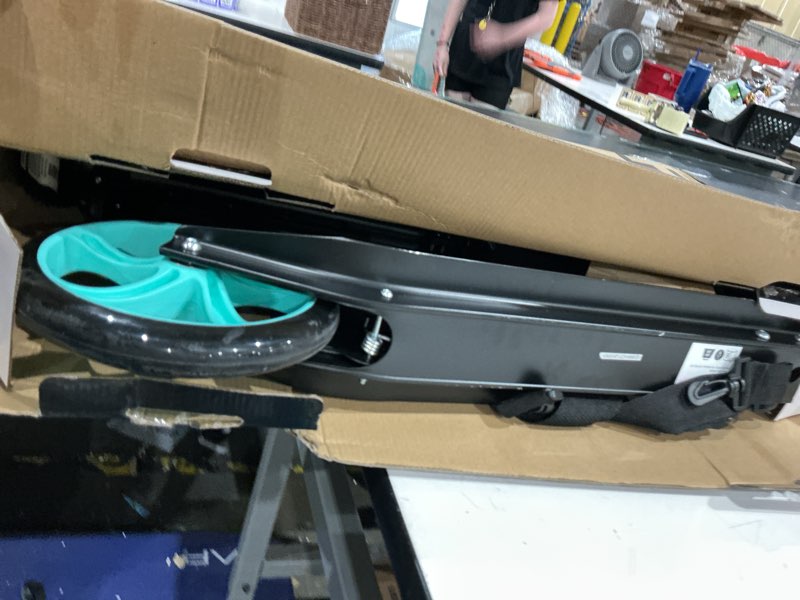 Condition photo showing As Is for wayplus ks1 kick scooter for ages 6+,kid, teens & adults. max load 240 lbs. foldable, lightweight, 8in big wheels for kids, teen and adults, 4 adjustable levels. bearing abec9 fed fitness